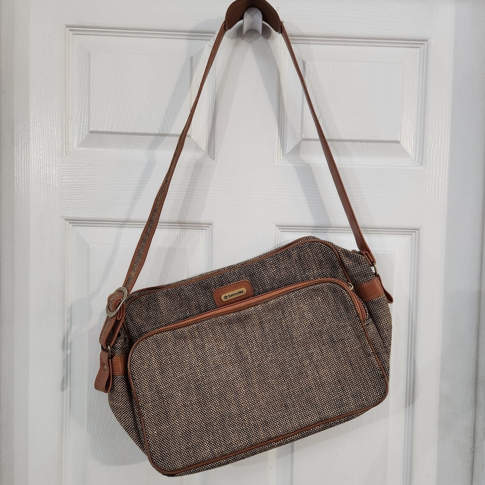 Samsonite Tan and Brown Messenger Bag